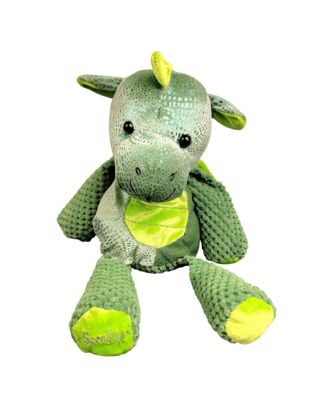 Scentsy Buddy Retired 2014 Scout Dragon Green 13 in Full Size Stuffed Animal Toy